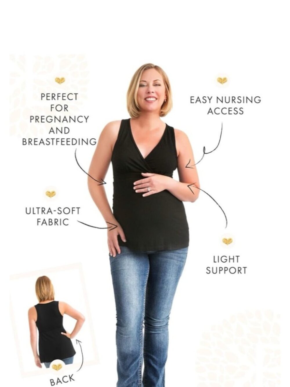 NWT Kindred Bravely Ultra Soft French Terry Nursing Tank Top, Medium